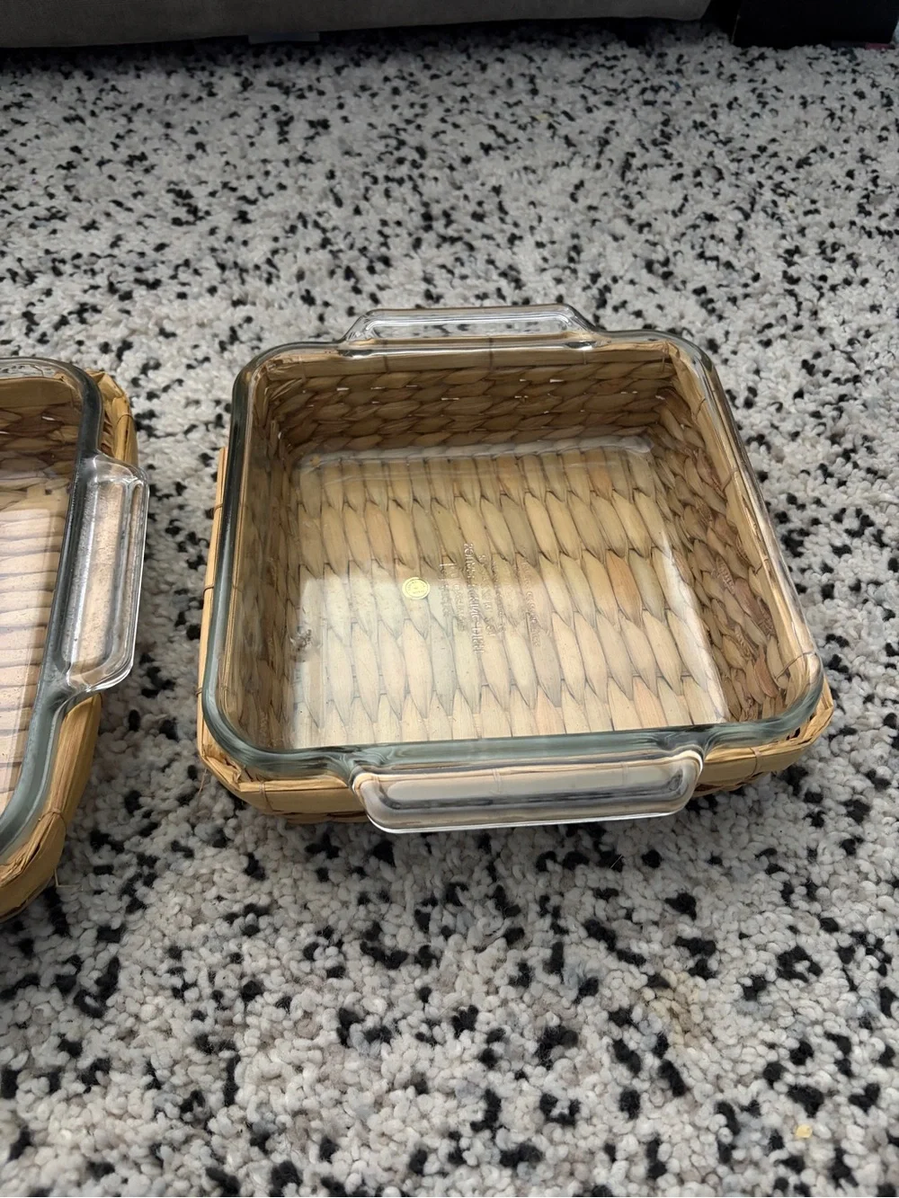Anchor Hocking 9x13 & 8x8 Glass Casserole Baking Dishes with Buffet Basket